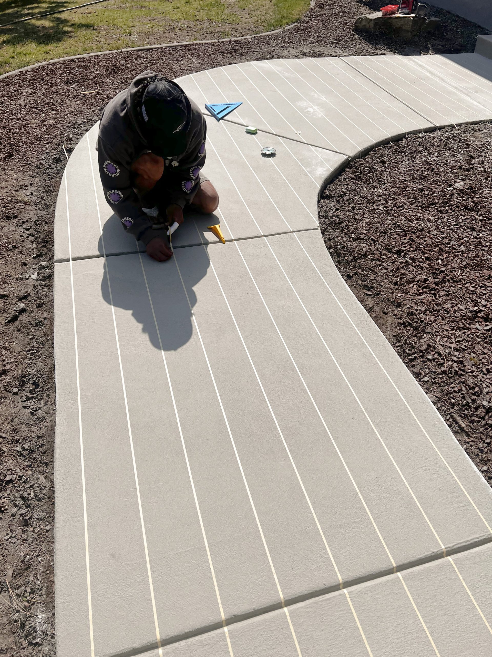  Taping for the lines