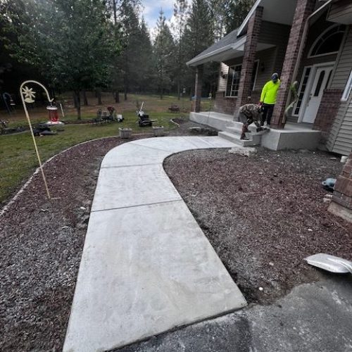 Walkway before